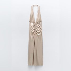 Zara midi metallic dress
